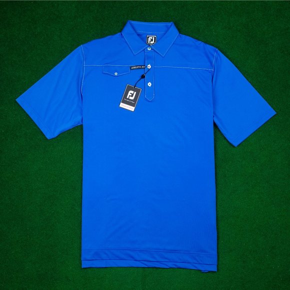 FootJoy Shirts Nwt Footjoy Athletic Fit Blue Pocket Polo Poshmark